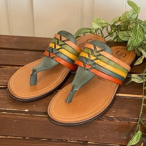 Like New!  Beautiful Leather Thong Style Sandals